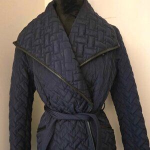 Cole Haan Signature Quilted Jacket Coat with Belt Size Medium